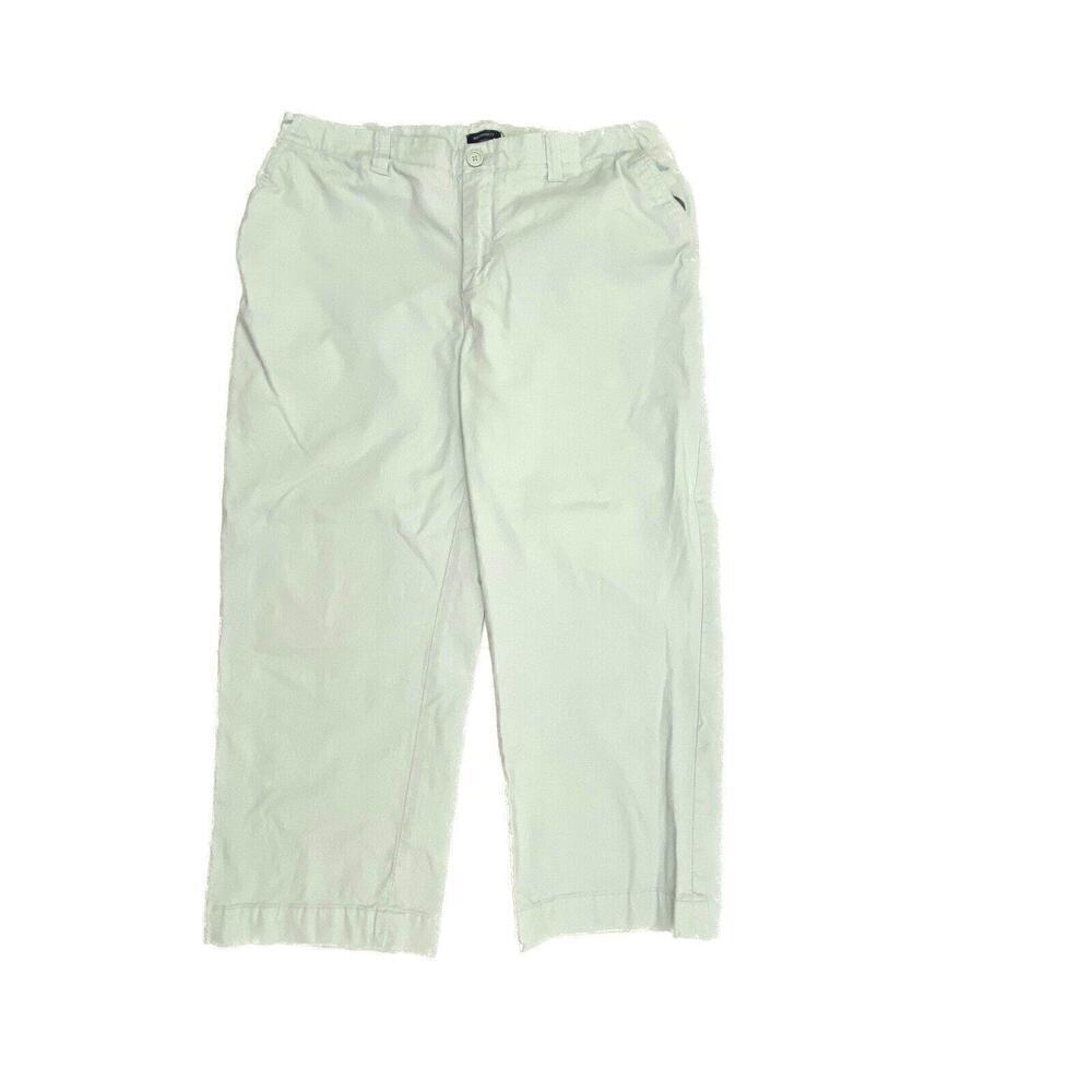 Gap Maternity Crop‎ Jeans Womens 14 Green Adjustable Waist Light Wash Denim